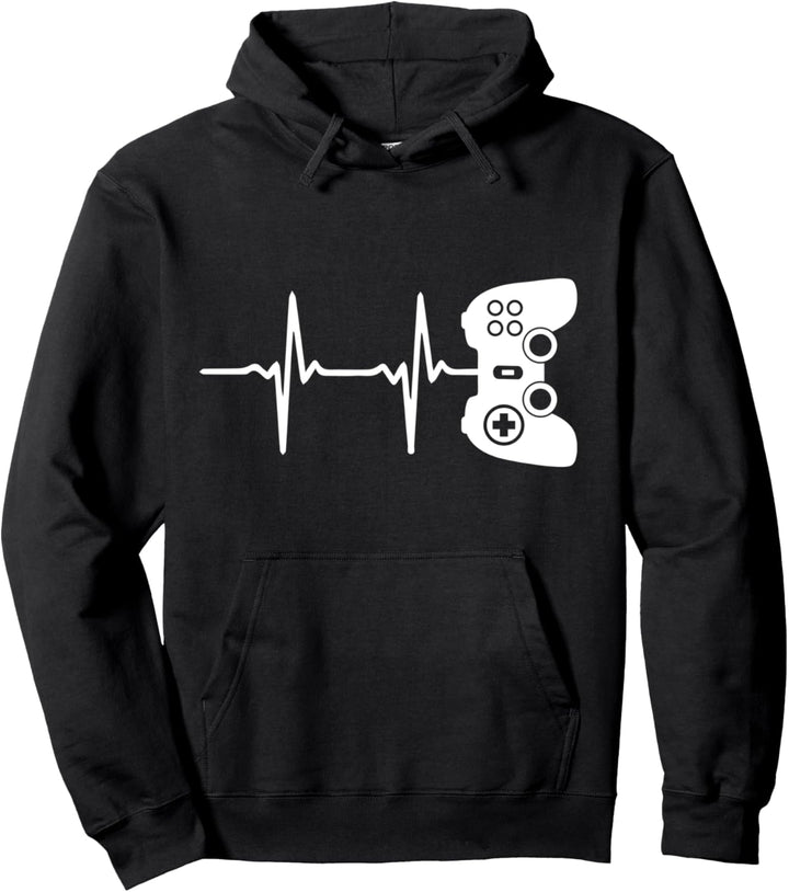 Gaming Herzschlag Gamer Puls Zocken Konsole Pullover Hoodie