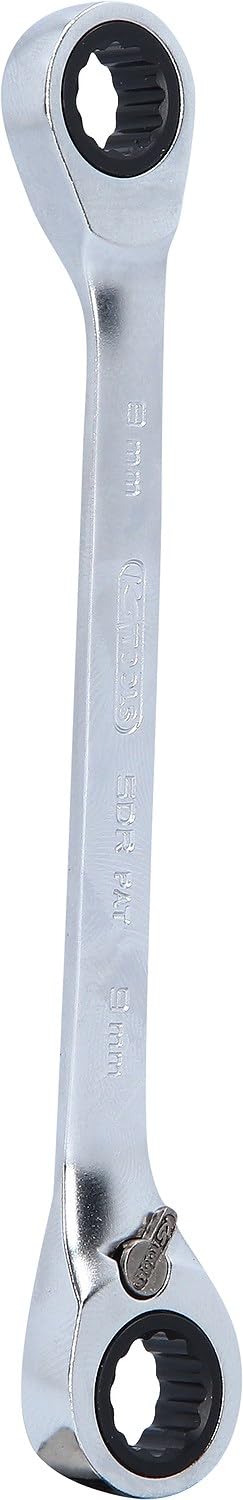 KS Tools 503.4571 GEARplus Doppel-Ratschenringschlüssel umschaltbar 8x9mm, 8x9mm
