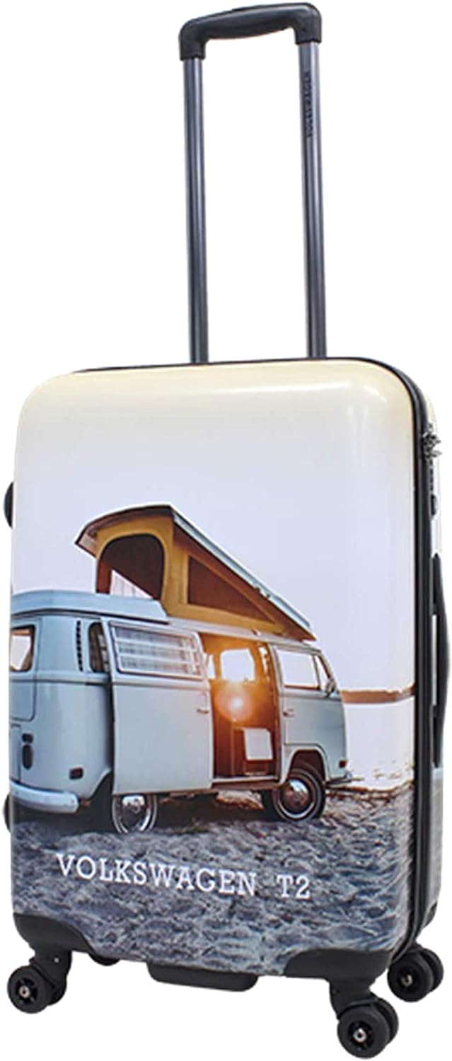 Bowatex Print Bulli T2 Camper Bus Reise Koffer Trolley 4 Rollen 67 cm medium