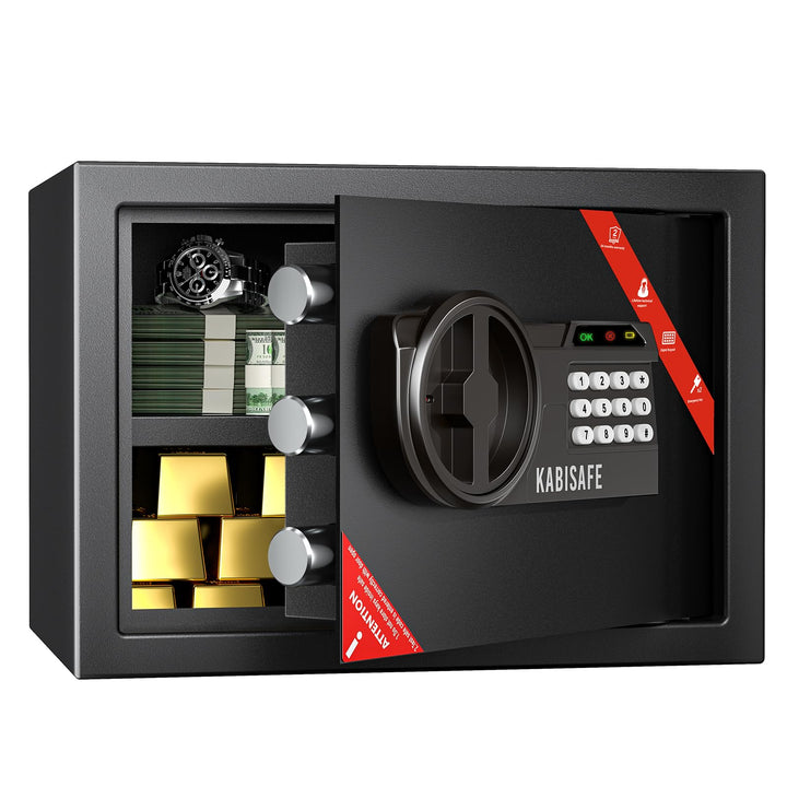 Safe Tresor 21L, Stahl Safebox, Tresor mit Zahlenschloss | Möbeltresor, Code-Alarmanlage, Herausnehm