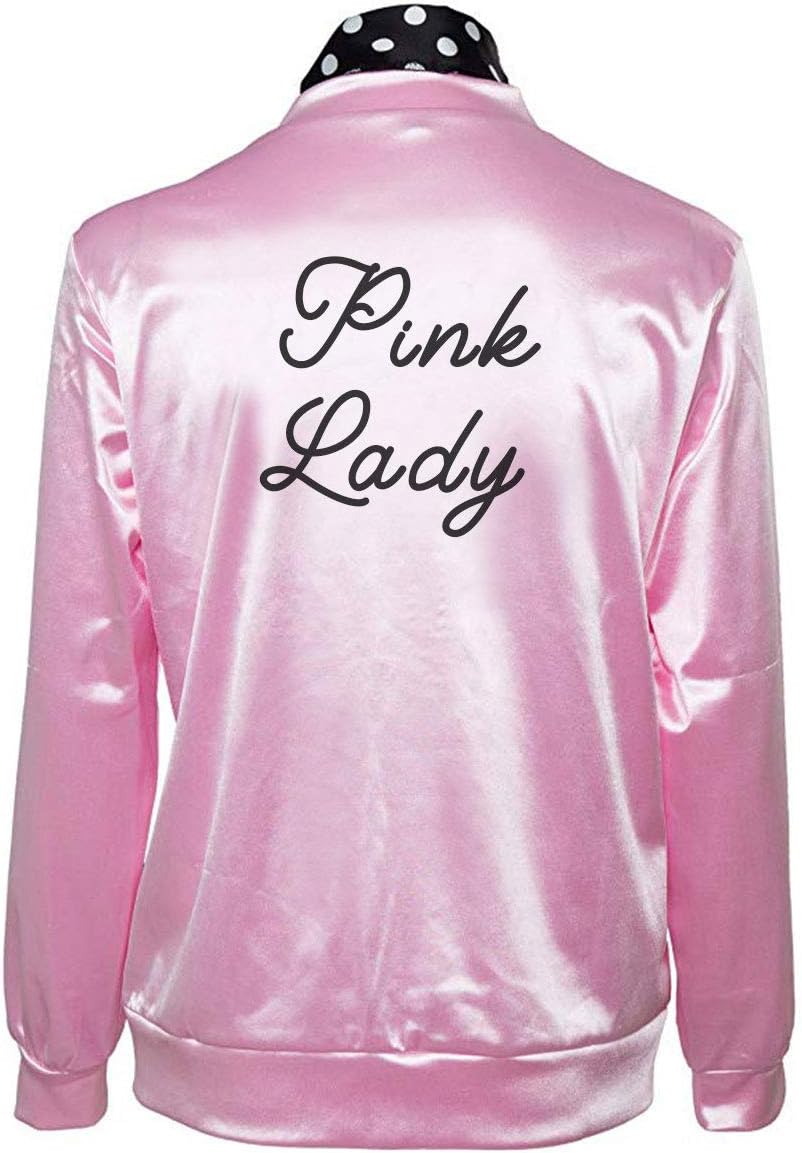 Nofonda Halloween Kostüm, Ladies Pink schicke Jacke 50er 60er 70er Jahre Damen Kostüm, Pink Jacke au