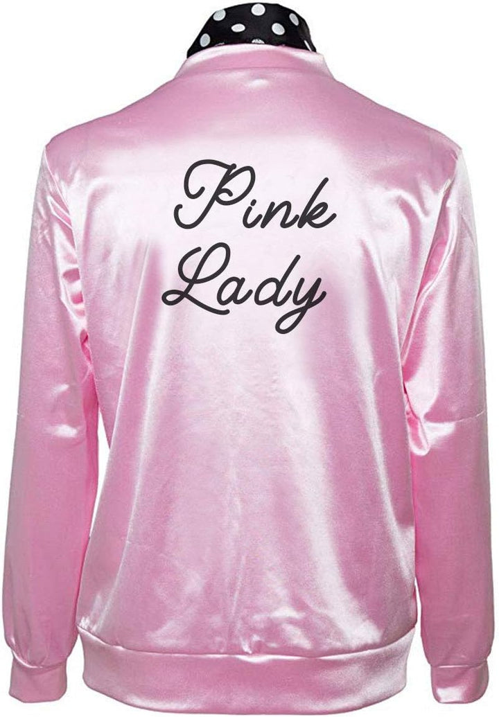 Nofonda Halloween Kostüm, Ladies Pink schicke Jacke 50er 60er 70er Jahre Damen Kostüm, Pink Jacke au