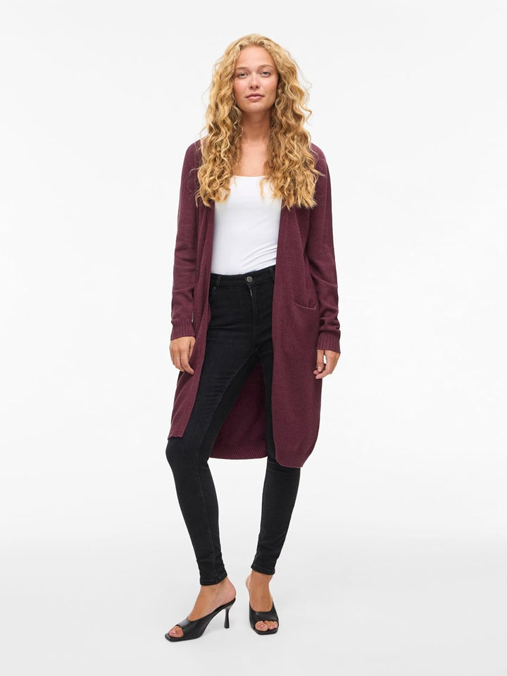 Vila Damen VIRIL Long L/S Knit Cardigan - NOOS 14042770 XS Fig, XS Fig