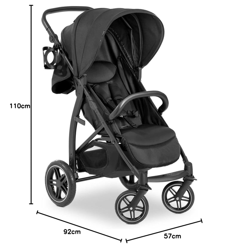 Hauck Buggy Rapid 4D Air, bis 25 kg, Schnell Faltbar, Sonnen Verdeck UPF 50 +, Lufträder und Gummirä