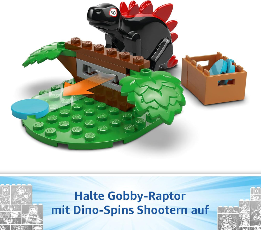 LEGO Marvel Showdown am Baumhaus: Spidey-Rex vs. Gobby-Raptor, BAU- und Spielset mit Dinos, Geschenk