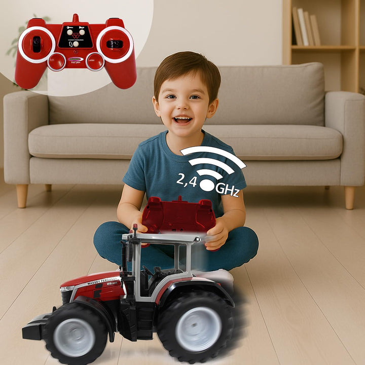 JAMARA 405301 Massey Ferguson 8S.285 1:16 2,4Ghz-RC Traktor, Motorsound (abschaltbar), Rückfahrwarns