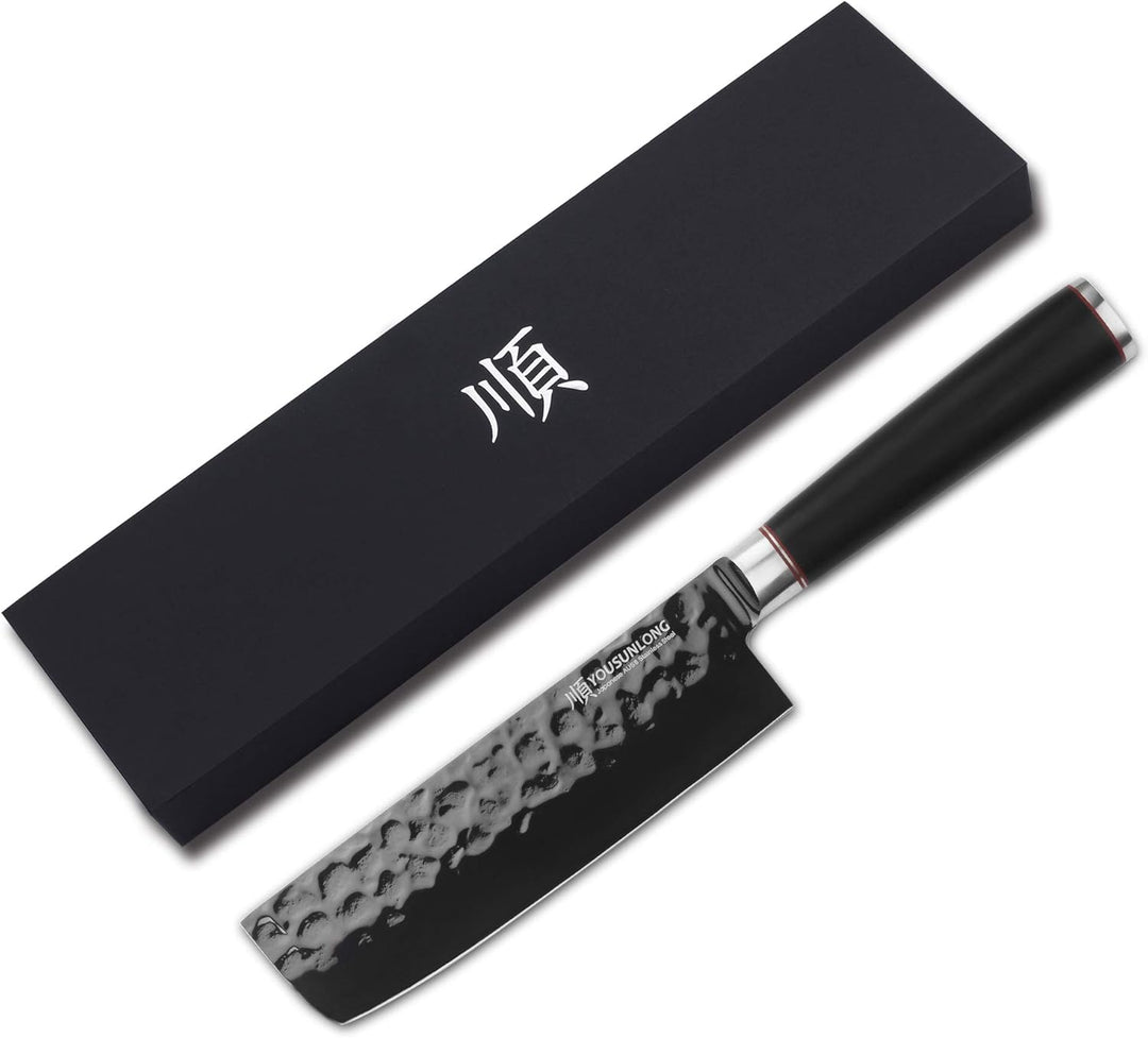 YOUSUNLONG Usuba&Nakiri Messer 6,5 Zoll Asiatisches Gemüsemesser AUS8 Japanischer Edelstahl mit hohe