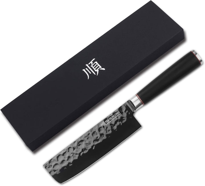 YOUSUNLONG Usuba&Nakiri Messer 6,5 Zoll Asiatisches Gemüsemesser AUS8 Japanischer Edelstahl mit hohe