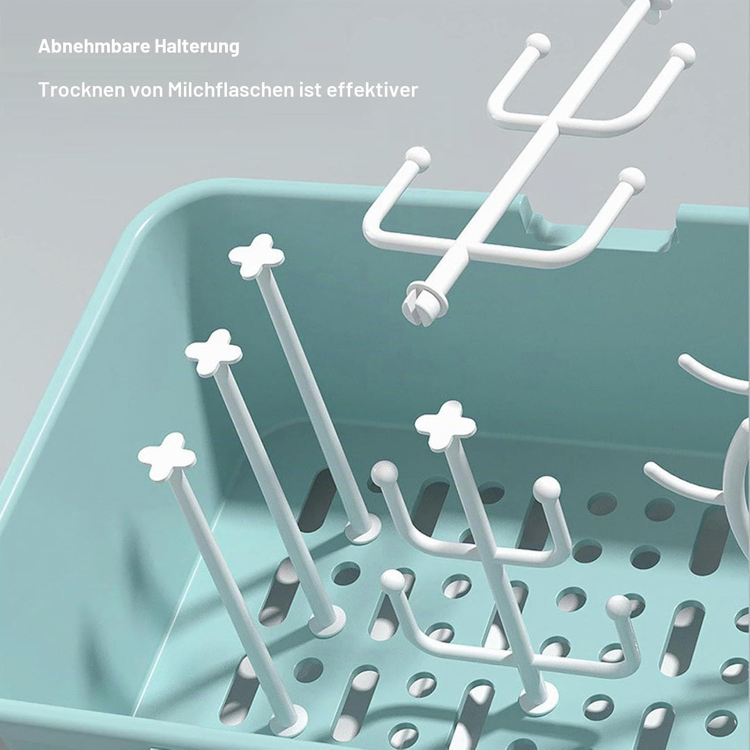 Babyflaschen-Wäscheständer, Aufbewahrungsbox, Organizer mit Staubschutzhülle für das Zuhause von Bab