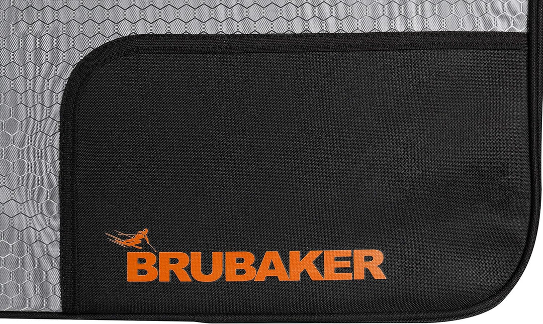 BRUBAKER SuperTec Skischuhtasche Helmtasche Rucksack mit Schuhfach - Silber Orange