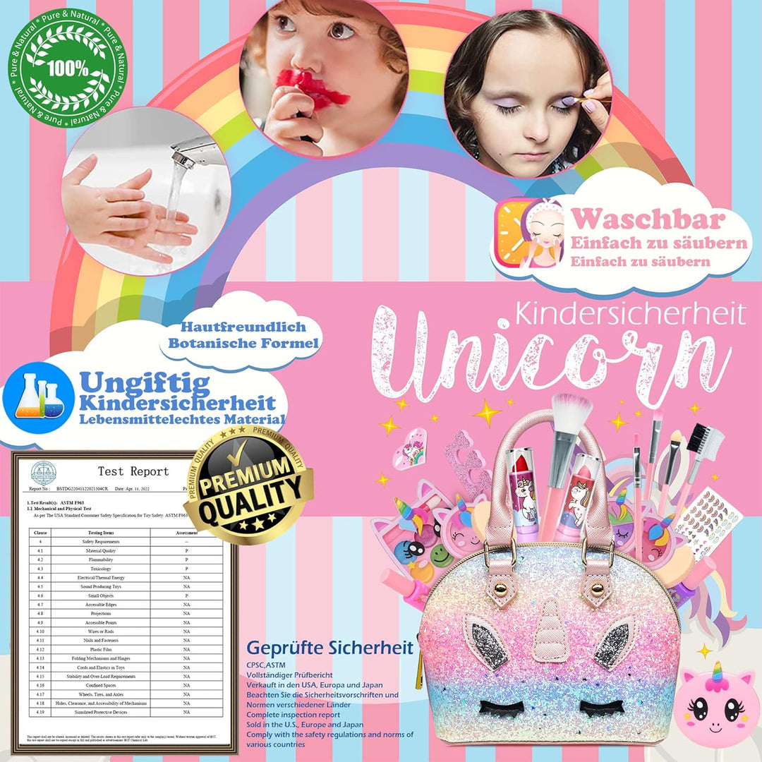 Kinderschminke Set - Schminkkoffer Mädchen Spielzeug, Make Up Set, Halloween Weihnachts Geburtstags