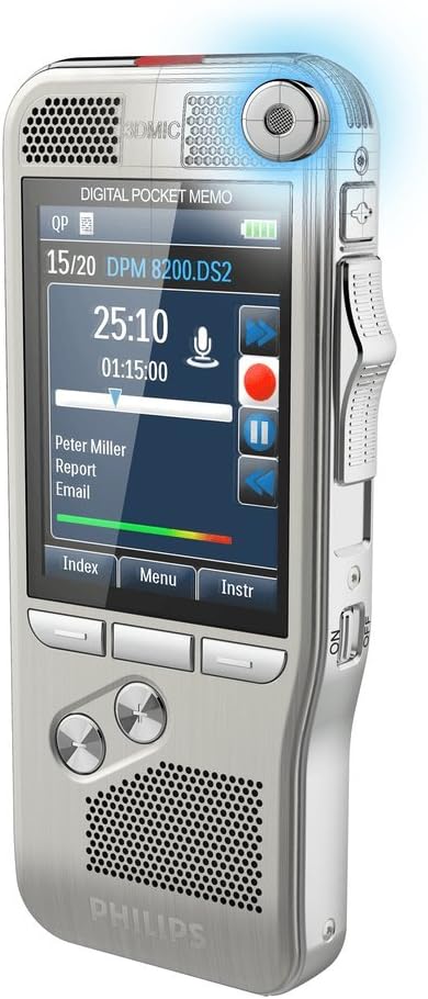 Philips Pocket Memo Diktiergerät DPM8000 ohne Software ohne Software traditioneller Schiebeschalter,