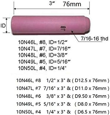 RIVERWELD WIG Gaslinse Zurück Cap Lange Gasdüsen Verschiedene Grösse Kit Passen DB SR WP17 18 26 WIG
