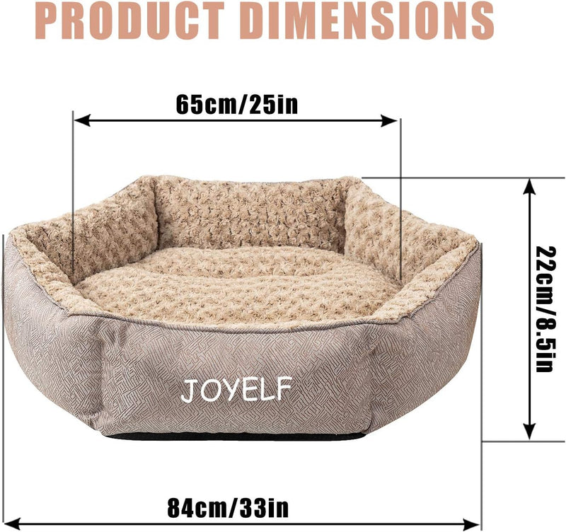 JOYELF Hundebett Waschbares beruhigendes Katzenbett, Anti-Angst-Hundebett & Sofa, süsses Plüschtierb