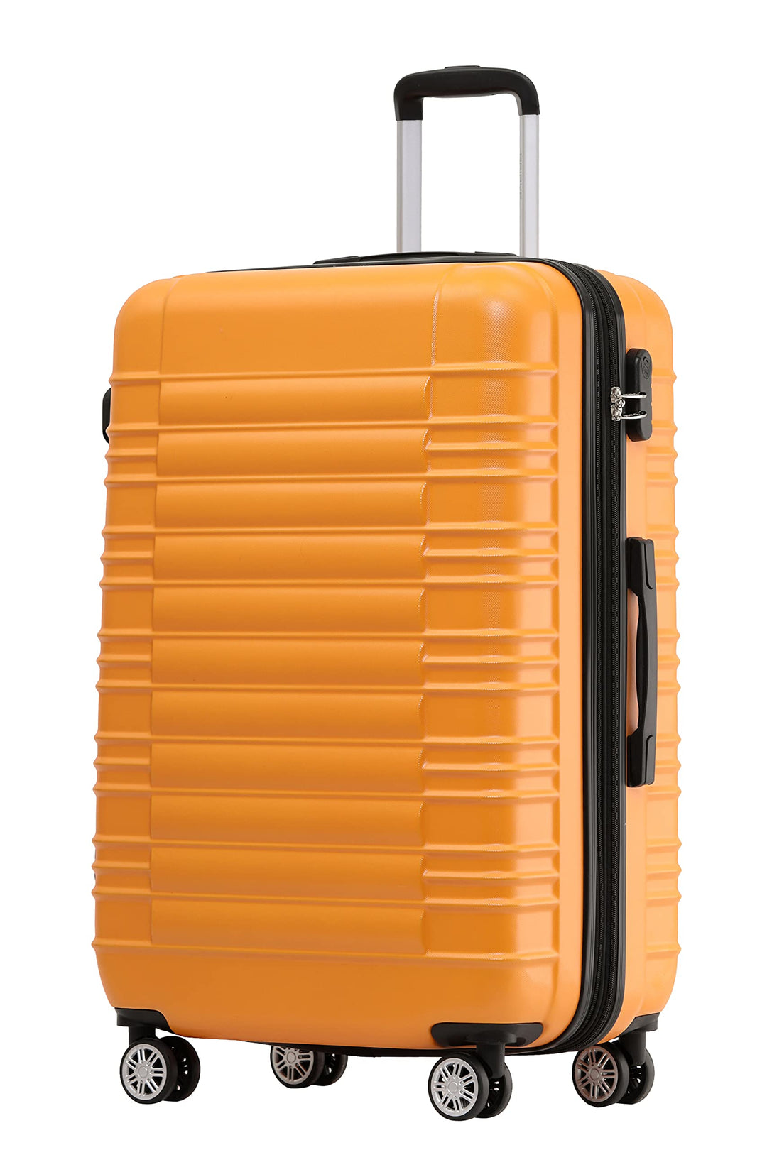 BEIBYE 2088 Zwillingsrollen Reisekoffer Koffer Trolleys Hartschale M-L-XL-Set in 13 Farben (Orangen,