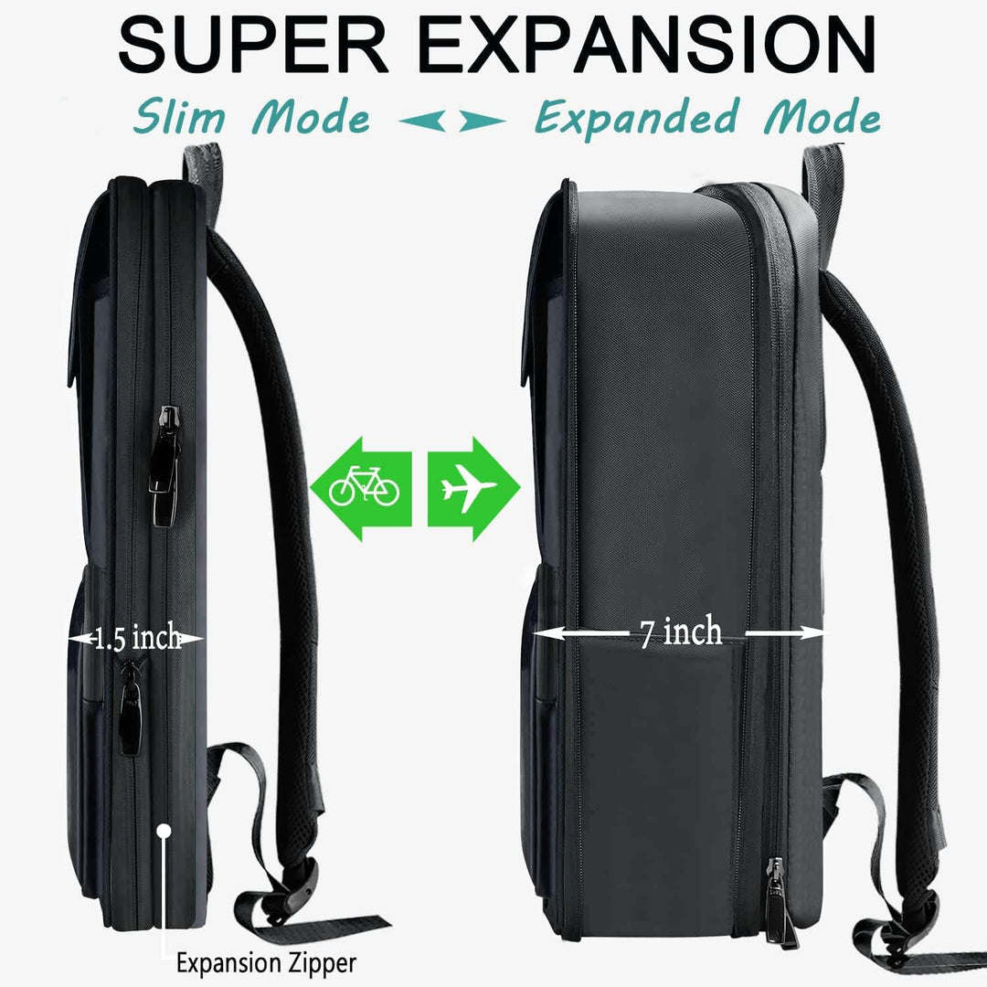 ZINZ Laptop Rucksack 15 15,6 16 Zoll, Erweiterbarer Computerrucksack mit Mehreren Taschen, Diebstahl