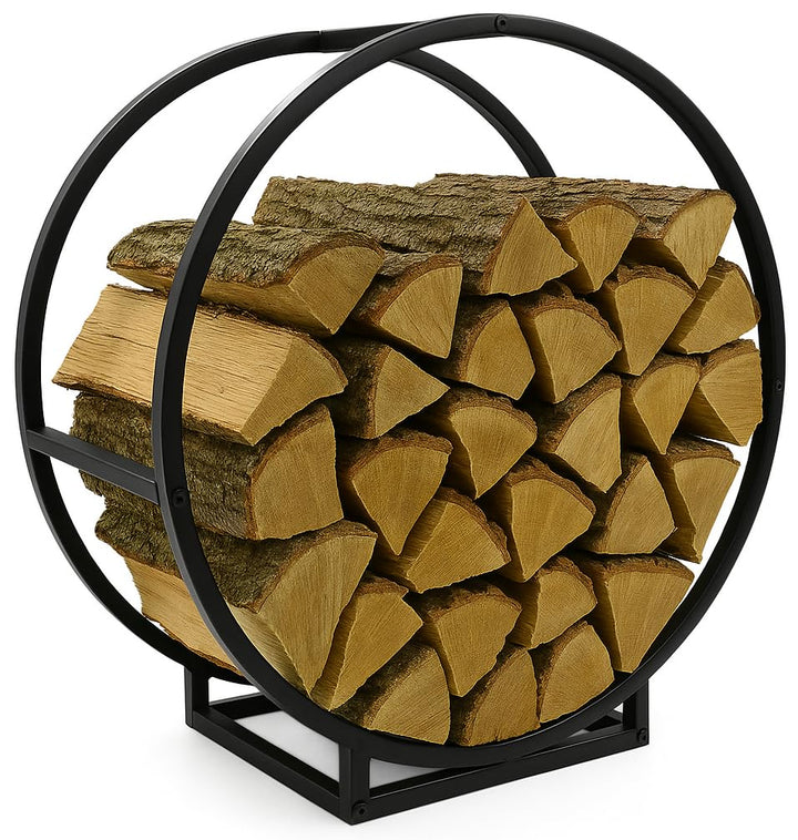Kaminholzregal Kaminholzständer rund Ø52cm Holzkorb Stapelhilfe Kaminholzhalter Holzregal Regal für