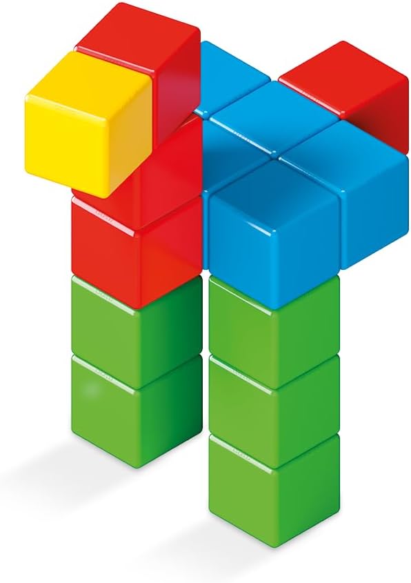 Geomag 148, Magicube Free Building Full Color - 24 Magnetwürfel für Konstruktionen, Baukasten Lernsp