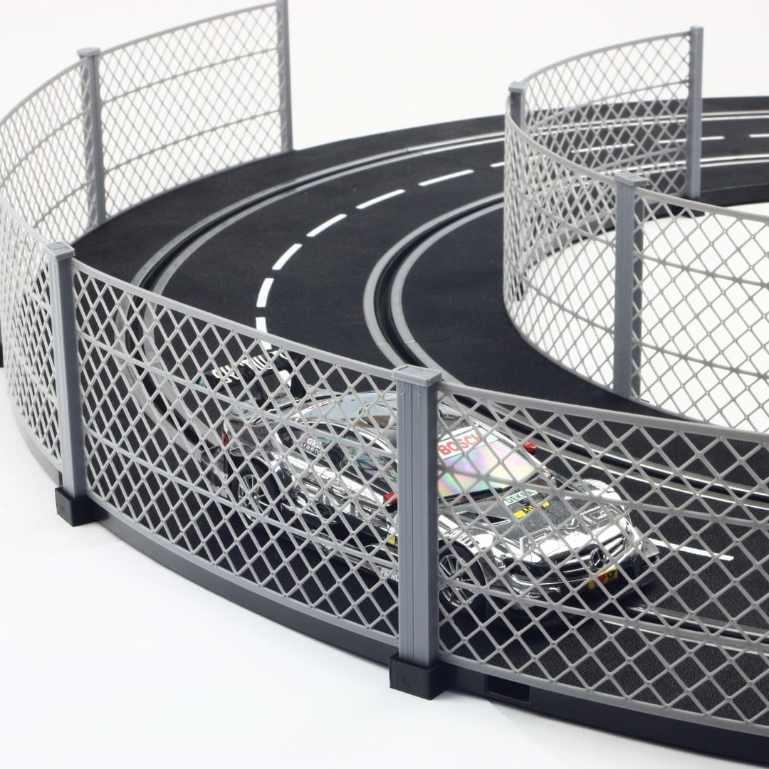 Overdrive-Racing Fangzaun System 5m kompatibel mit Carrera Digital 124 132 EVO Kurven Geraden Zaun B