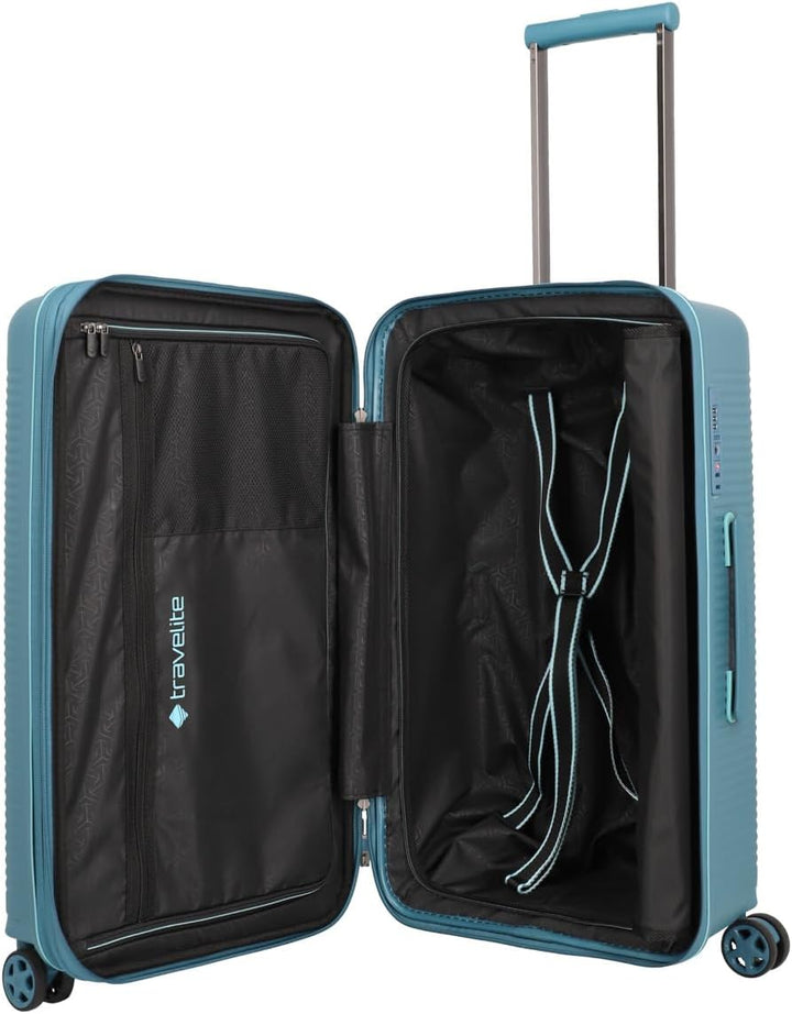 Travelite 4-Rad Hartschalenkoffer mittelgross 74 Liter, Trunk Koffer, Gepäck Serie Roomer: Hartschal
