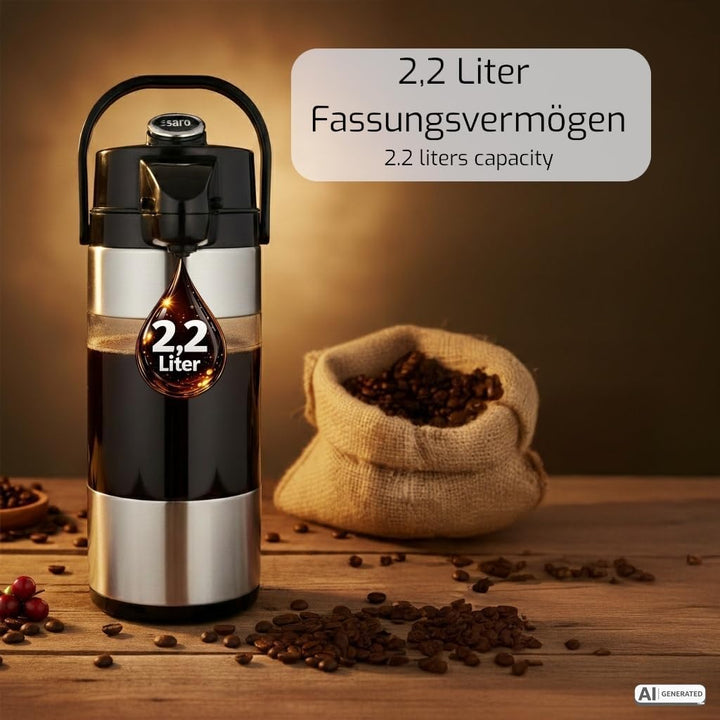 Saro 317-2075 Isolierpumpkanne, 2,2 L Single, Single