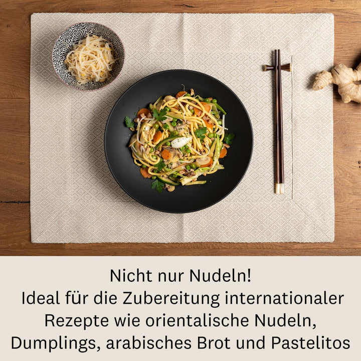 Marcato – Atlas+ Nudelmaschine für frische Pasta aus eloxiertem Aluminium mit 4 Formen | Lasagne, Fe