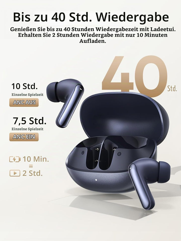 QCY Melobuds N20 In Ear Kopfhörer Bluetooth Noise Cancelling,Bluetooth kopfhörer mit -50dB Adaptive