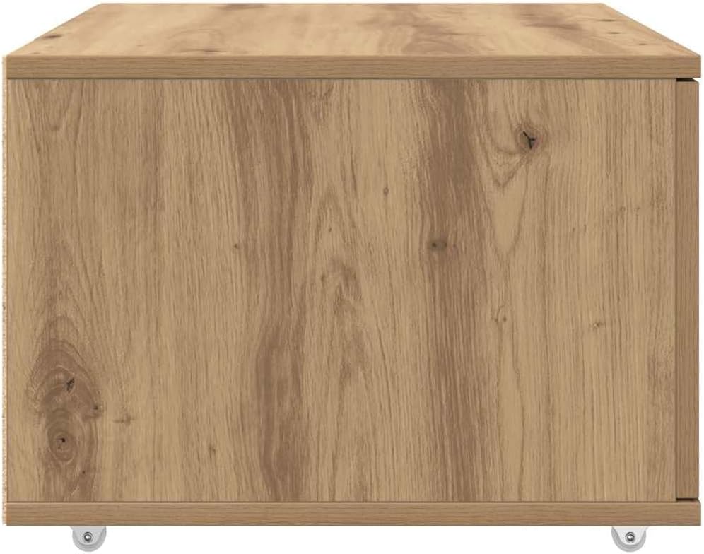 vidaXL Schubladenschrank Mit Rad Artisan-Eiche 55 x 45 x 31 cm, Grosszügiger Stauraum, moderner rech
