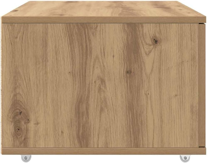 vidaXL Schubladenschrank Mit Rad Artisan-Eiche 55 x 45 x 31 cm, Grosszügiger Stauraum, moderner rech
