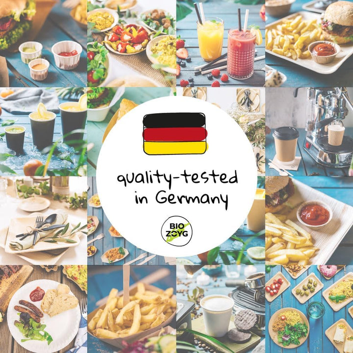 BIOZOYG 100 Stück Kaffeebecher Pappbecher 100ml / 4 oz Ø 62 mm weiss - Einwegbecher plastikfrei - Be