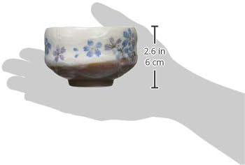 Mino Ware Japanese Matcha Bowl Chawan Heian Sakura Blue Color Dia9.4cm 250ml Made in Japan