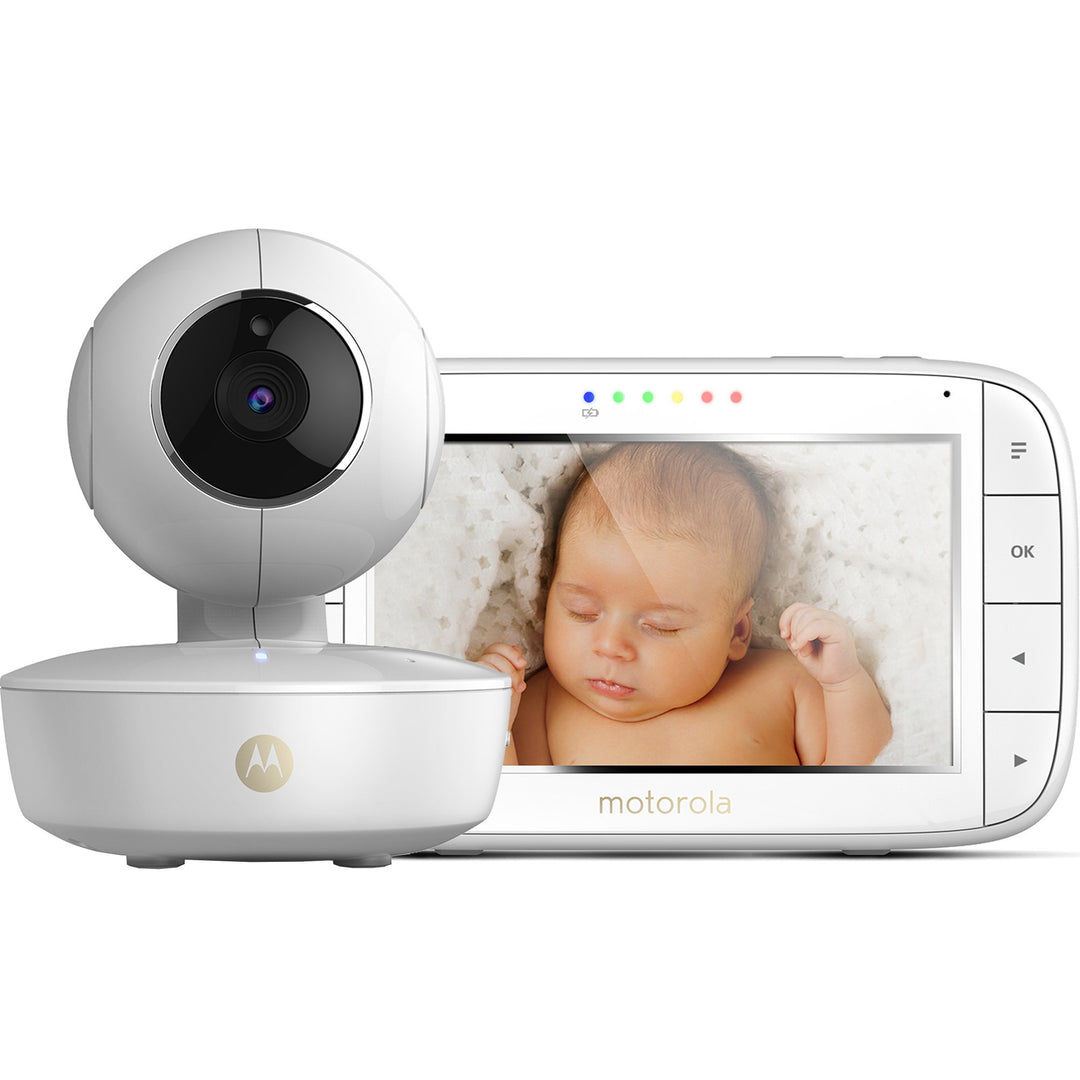 Motorola Baby MBP 50 Video-Babyphone mit Schwenk-, Neige-und Zoomfunktion, 5,0 Zoll Farbdisplay, Nac