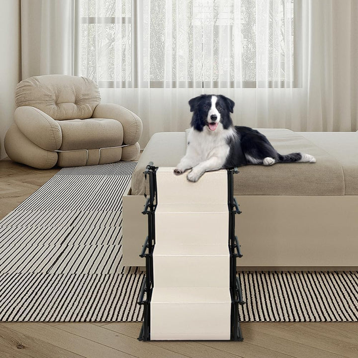 Hunderampe, Hunderampe Auto Klappbar, Hund Auto Rampe, Hundetreppe, Maximale Belastung 75 kg, Einste