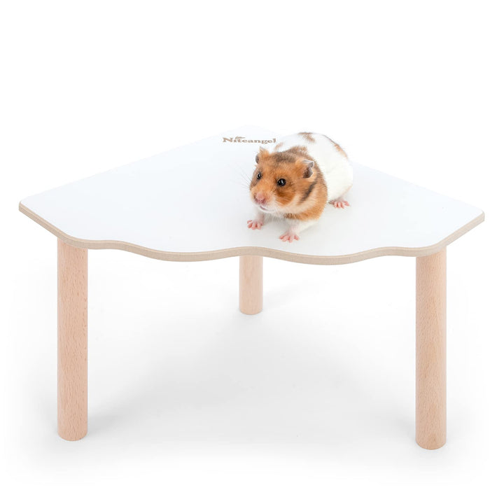Niteangel Hamster Spielpodest aus Holz für Zwerghamster, Syrische Hamster, Gerbils, Mäuse, Degus ode