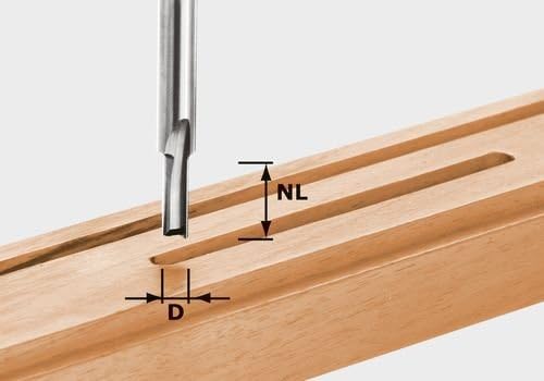 Festool Nutfräser HW S8 D3/6 3 x 6 mm VHW, 3 x 6 mm VHW