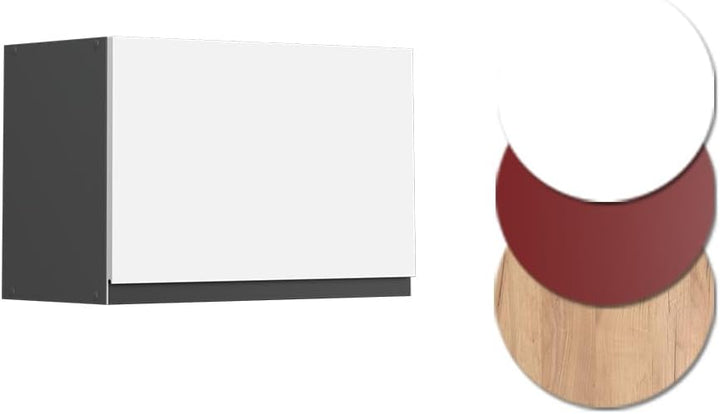 Vicco Hängeschrank R-Line, Weiss/Anthrazit, 60 cm J-Shape, flach Weiss Hängeschrank 60 cm (flach), W