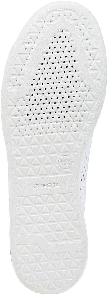 Geox Mädchen D Jaysen B Sneaker 36 EU White Lt Silver, 36 EU White Lt Silver