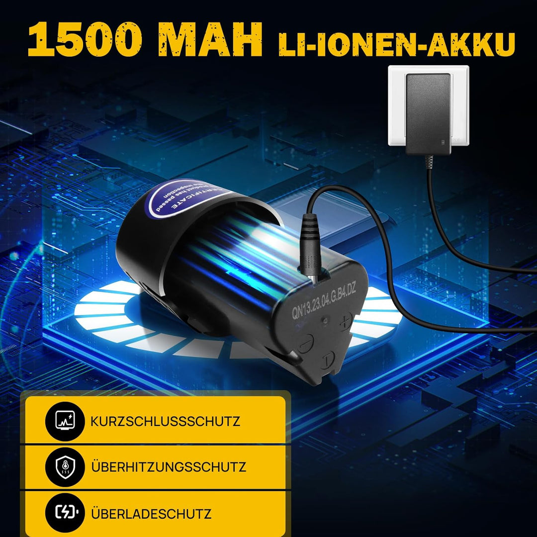 Akkuschrauber Akku-Bohrschrauber 16,8V Akkubohrer 25+1 Akku Bohrmaschine mit 1,5Ah Akku, LED-Licht,