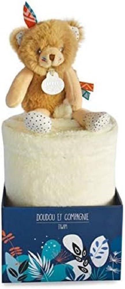 DOUDOU ET COMPAGNIE-TIWIPI Bear Decke-100X70cm-DC3646 Bär Braun, Bär Braun