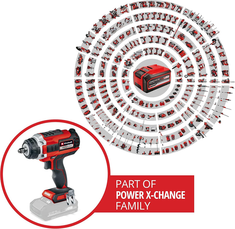 Einhell Professional Akku-Schlagschrauber IMPAXXO 18/400 Power X-Change (Li-Ion, 18 V, 400 Nm, 3-Gan