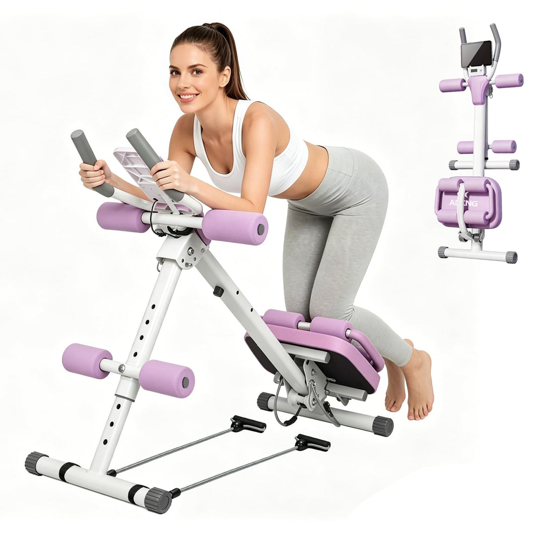 Bauchtrainer für Zuhause Klappbar Bauchmuskeltrainer, Multifunktionale Trainingsgerät für Ganzkörper