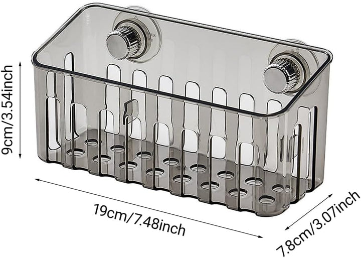 DONGKER Schwammhalter Platzsparender, 1 Stuck Transparent Spülbecken-Organizer mit Saugnapf, Kunstst