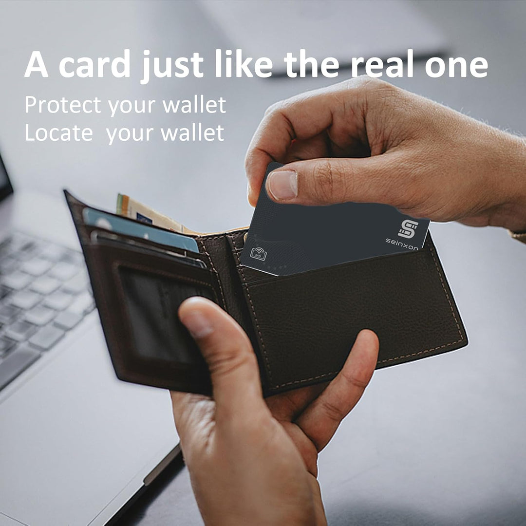 Wallet Finder RFID-Blockierkarte, IP68, Artikel-Tracker mit Ladeclip, Wiederaufladbar funktioniert m