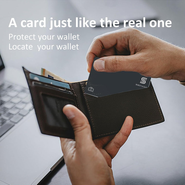 Wallet Finder RFID-Blockierkarte, IP68, Artikel-Tracker mit Ladeclip, Wiederaufladbar funktioniert m
