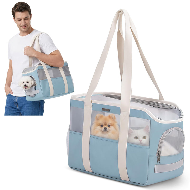 ALLSOPETS Hundetragetasche Haustier Tragetasche für Hunde und Katzen Atmungsaktiv Hundetasche mit He