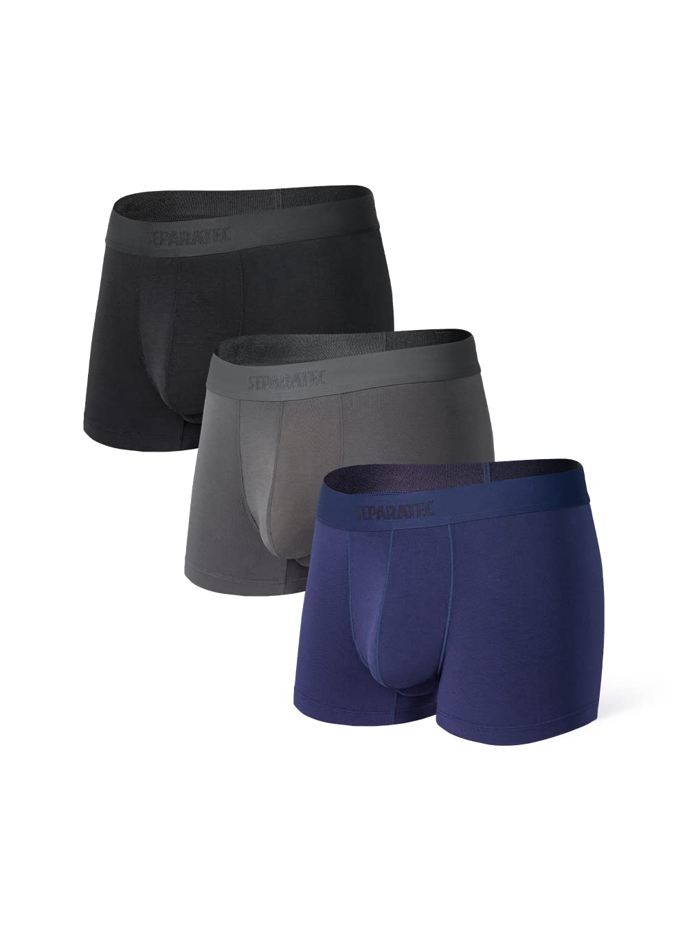 Separatec Herren Boxershorts Mehrfachpack Doppelbeutel Dual Pouch, Bambus Unterhosen Männer, Stretck