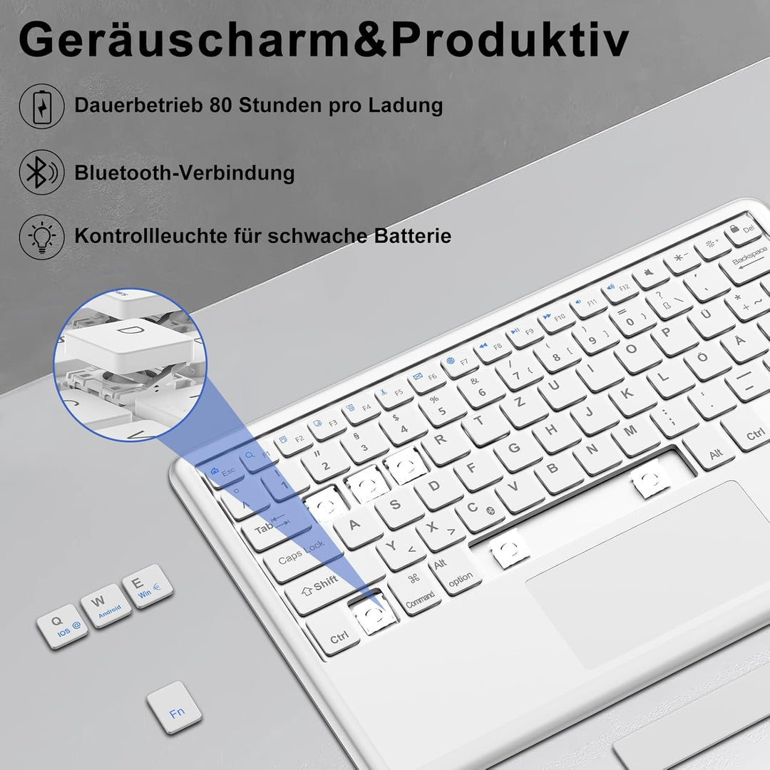 IVEOPPE Tastatur für iPad pro 13" 2024 (M4) Con Touchpad, Hülle mit Magnetisch Abnehmbare Bluetooth