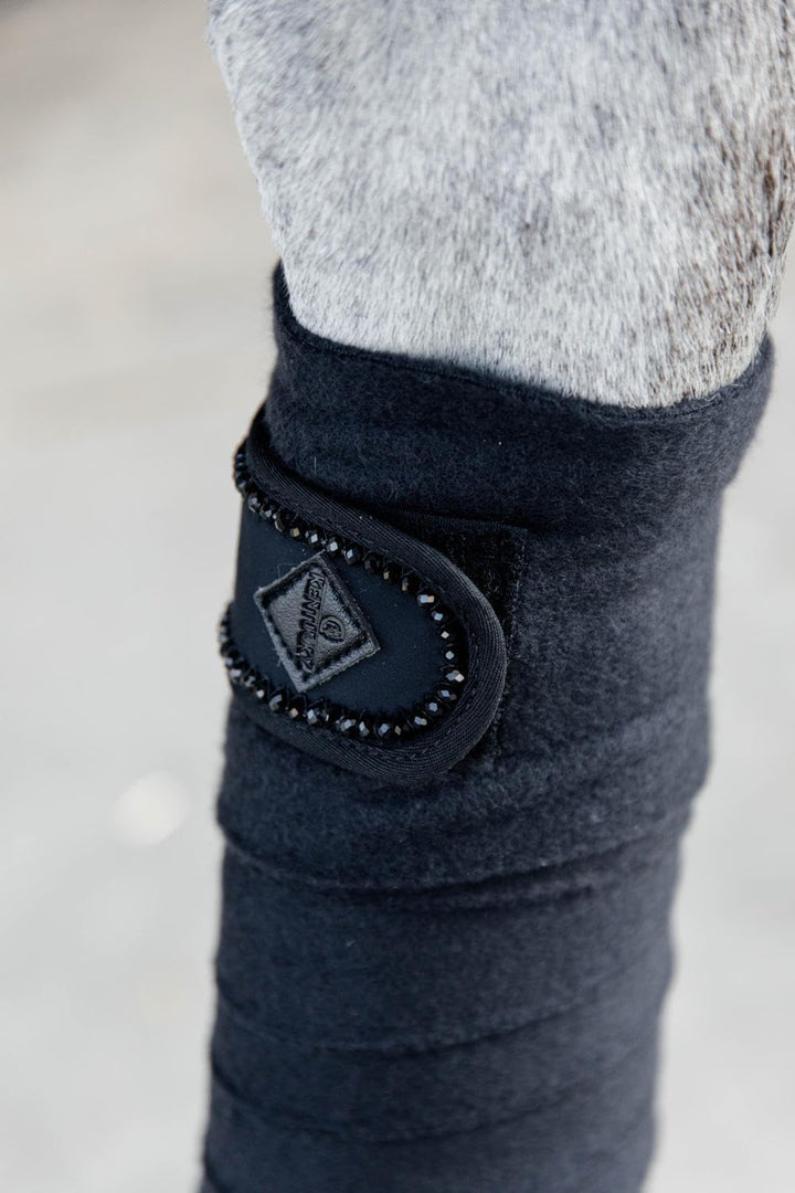 Kentucky Horsewear Polarfleece Pearls Bandagen, Farbe:schwarz, schwarz