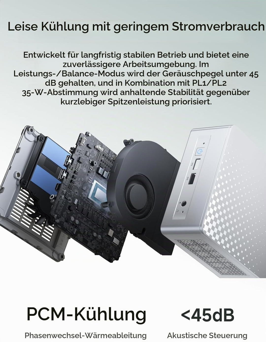 MINIS FORUM M1 Lite Mini PC,Core Ultra 5 125U 12C/14T Prozessor bis zu 4.3 GHz/Intel Arc Graphics,16