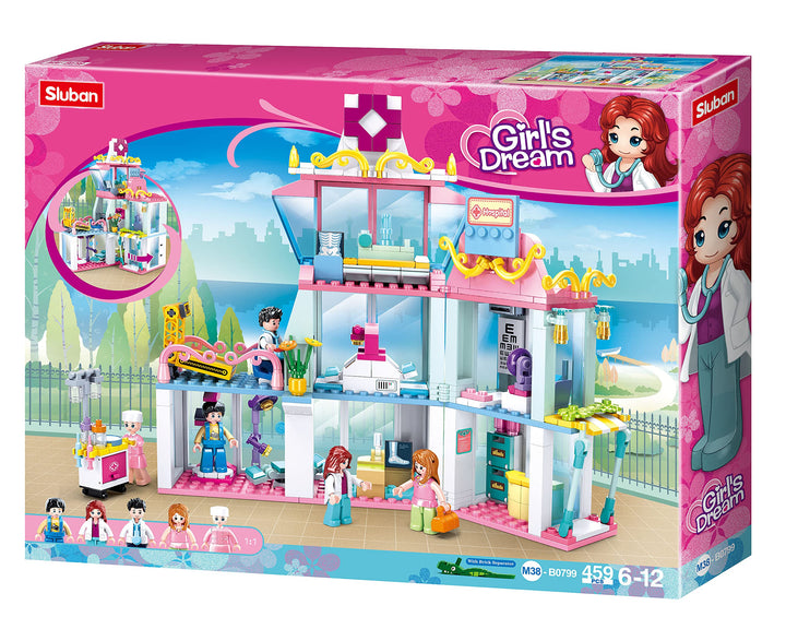 Sluban M38-B0799 Girls Dream – Hospital, 459 Stück, Mehrfarbig